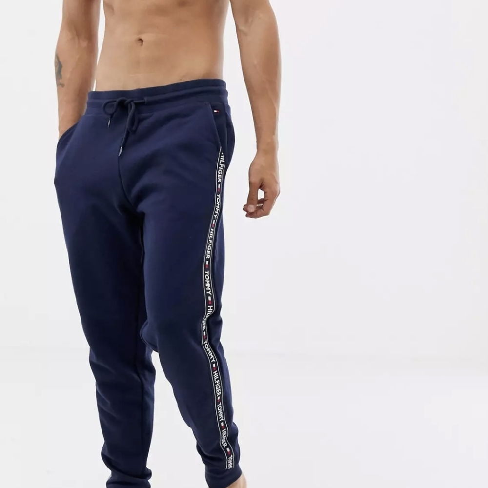 Tommy Hilfiger Authentic Cuffed Jogger Sweatpants tape logo XL 38-42 BNWT $117